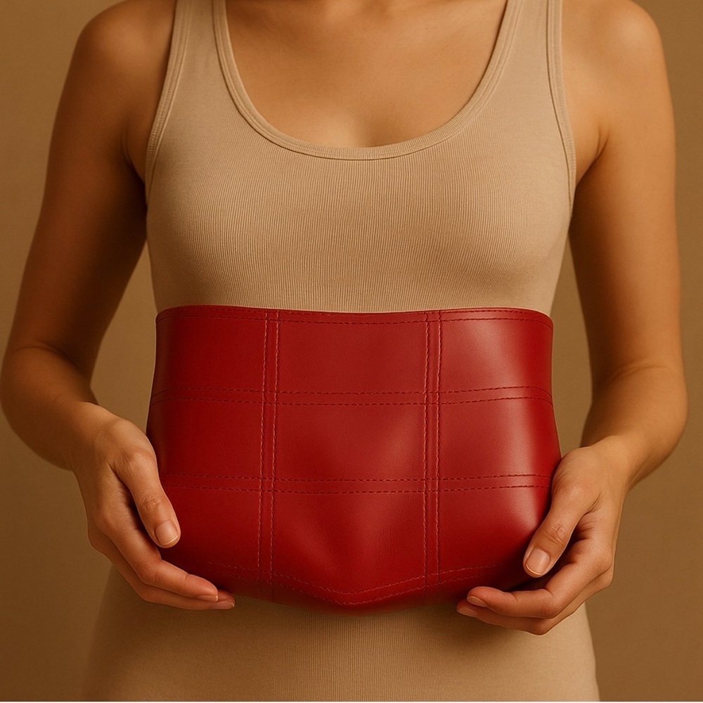 Estée Lauder Red Leather Clutch